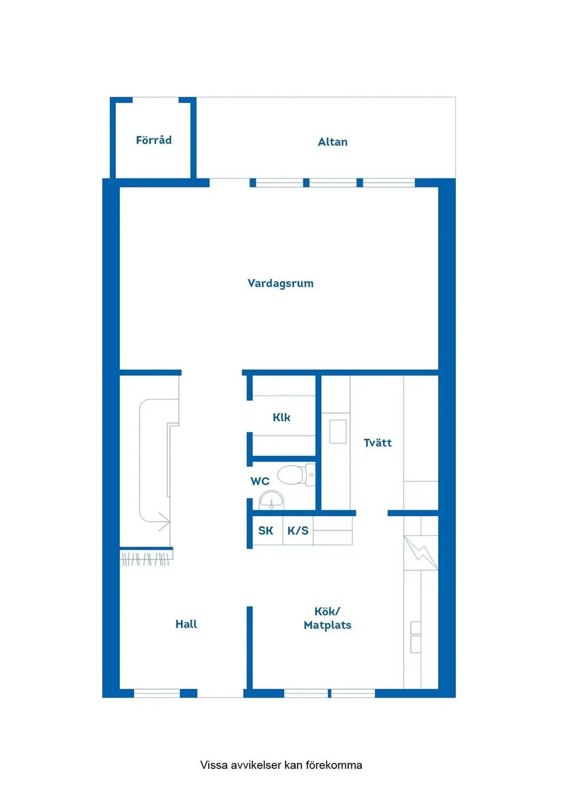 Floor plan for Bronsgatan 10C