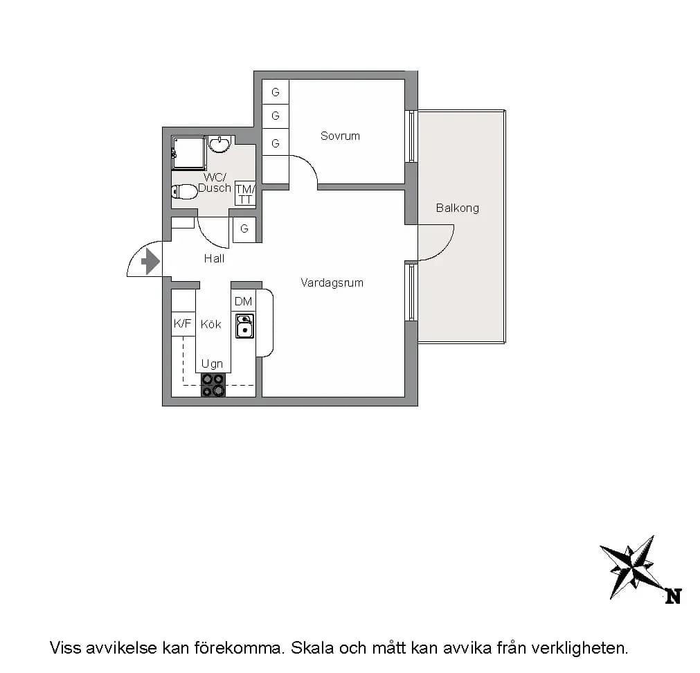 Floor plan for Bergavägen 25 C