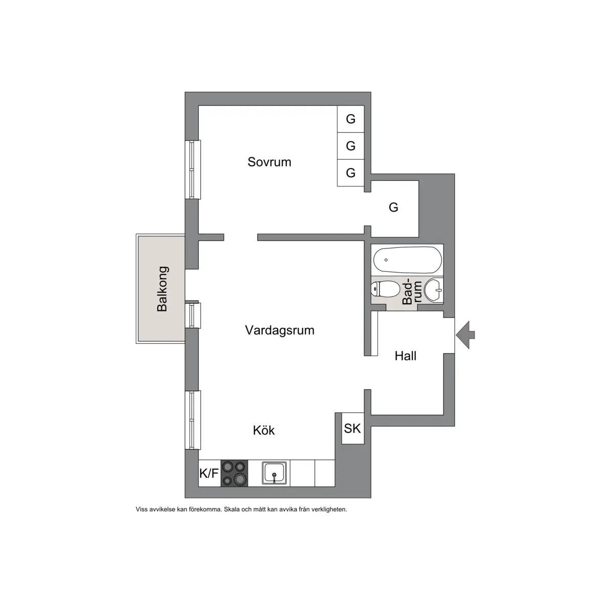 Planritning för HUSABYVÄGEN 17