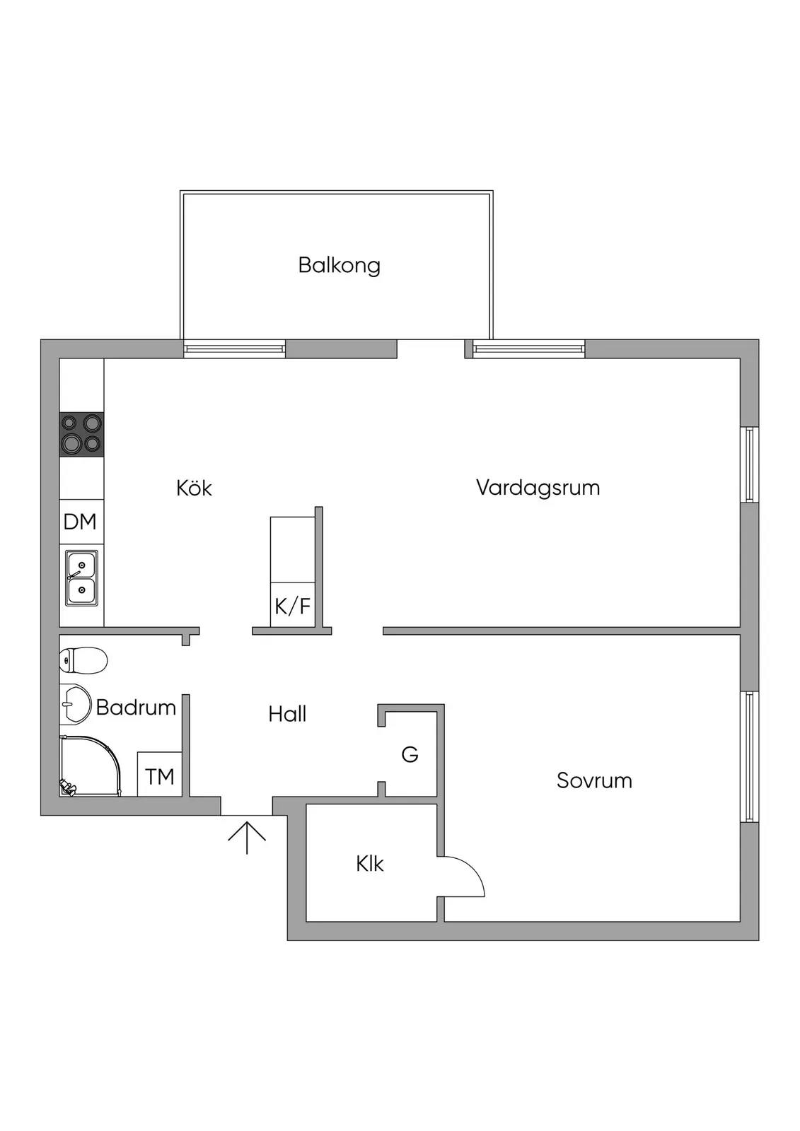 Floor plan for Sigurd Rings Gata 10, vån 3 av 4