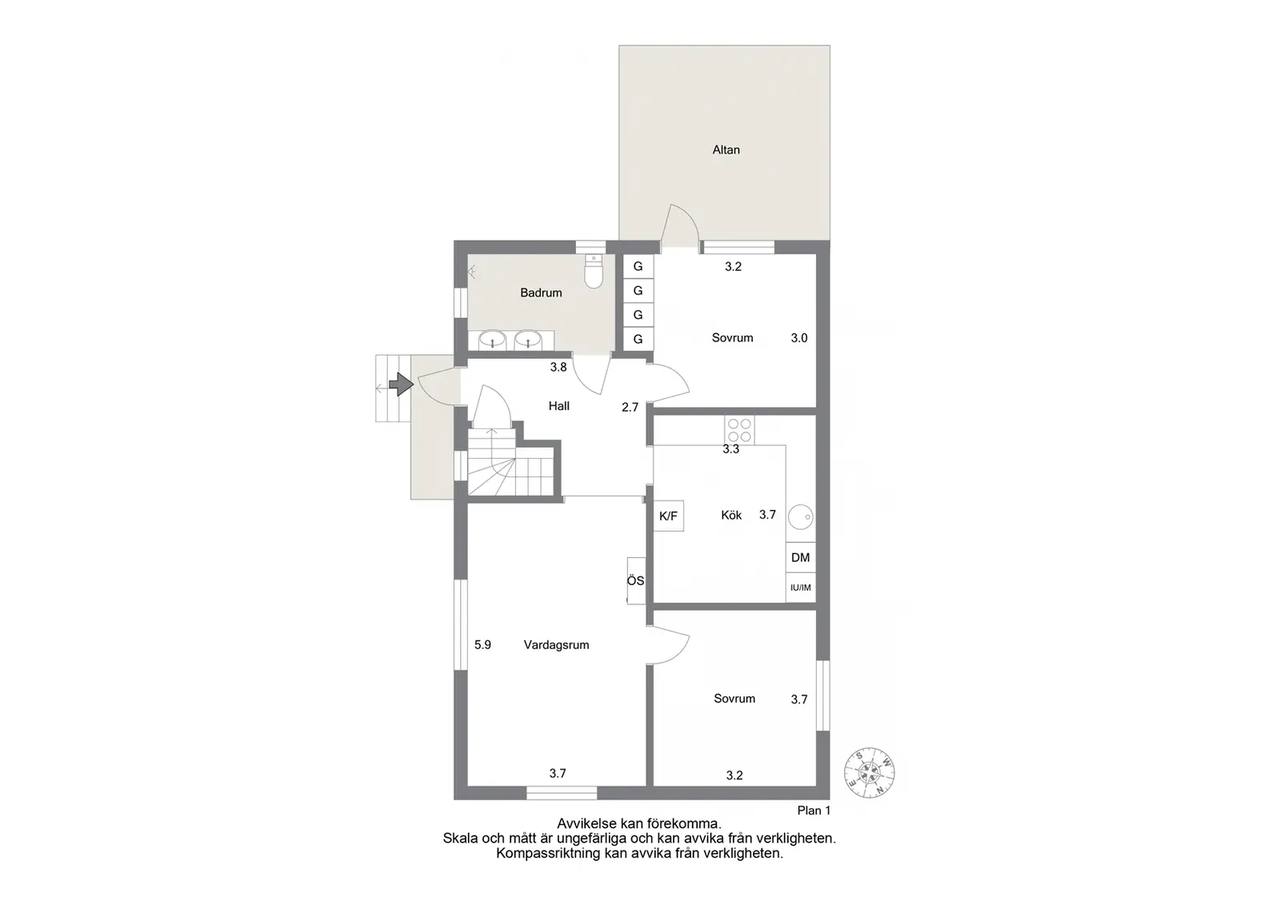 Floor plan for Åsgatan 10