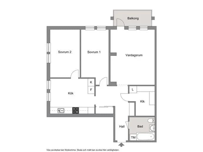 Floor plan for Skarpövägen 45