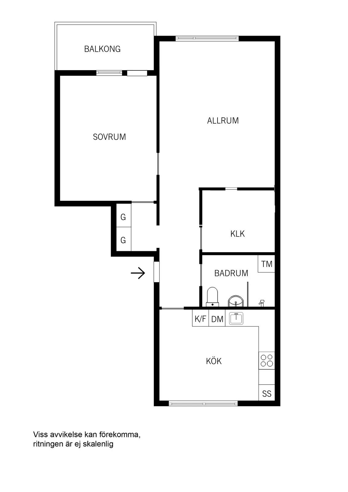 Floor plan for Duvbergsvägen 6, 1tr