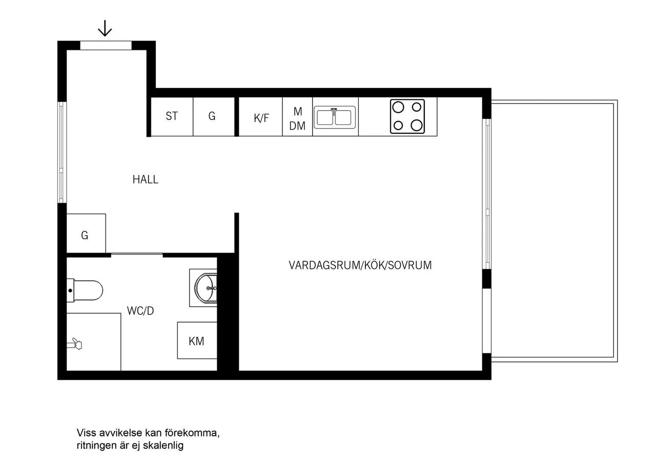 Floor plan for Förrådsvägen 22, 2tr