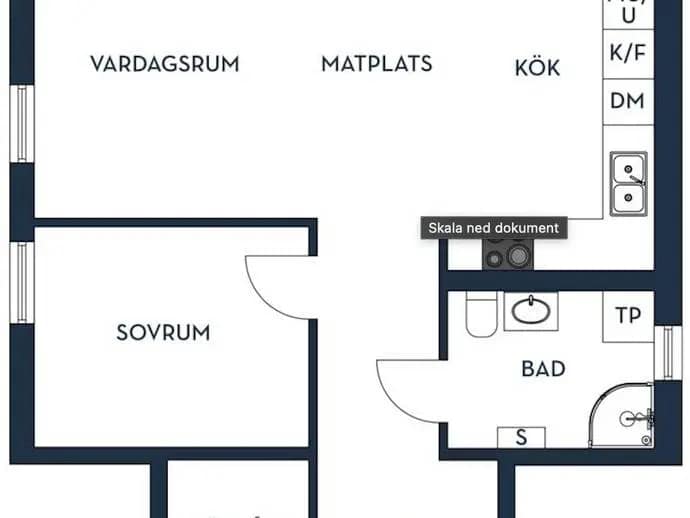 Floor plan for Sturevägen 33