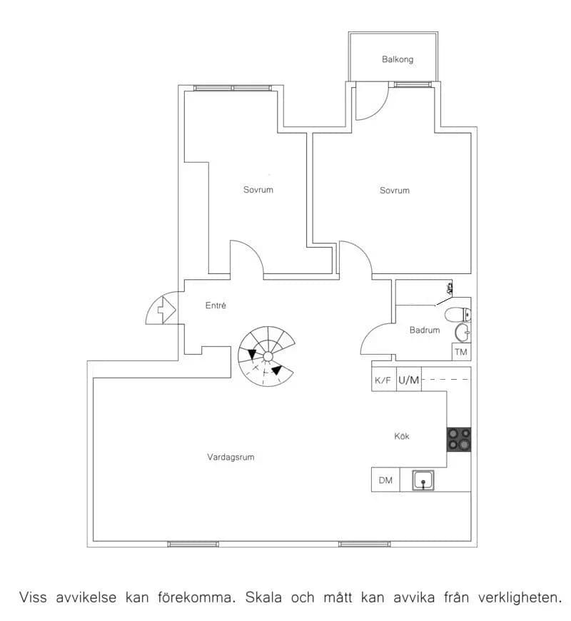 Planritning för Kompanigatan 12