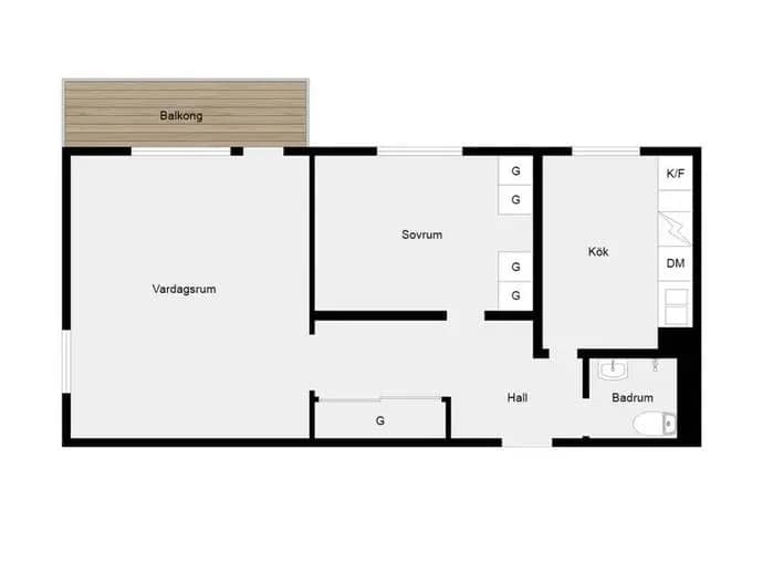Planritning för Enevägen 34