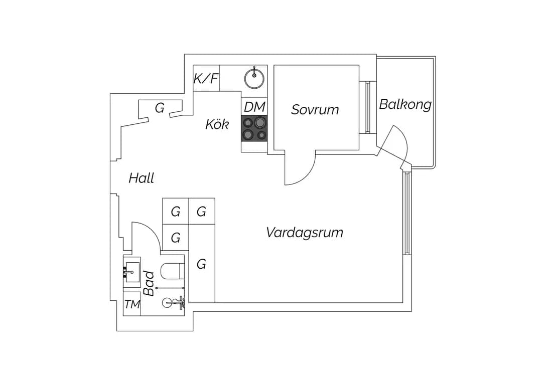 Floor plan for Dannemoragatan 18