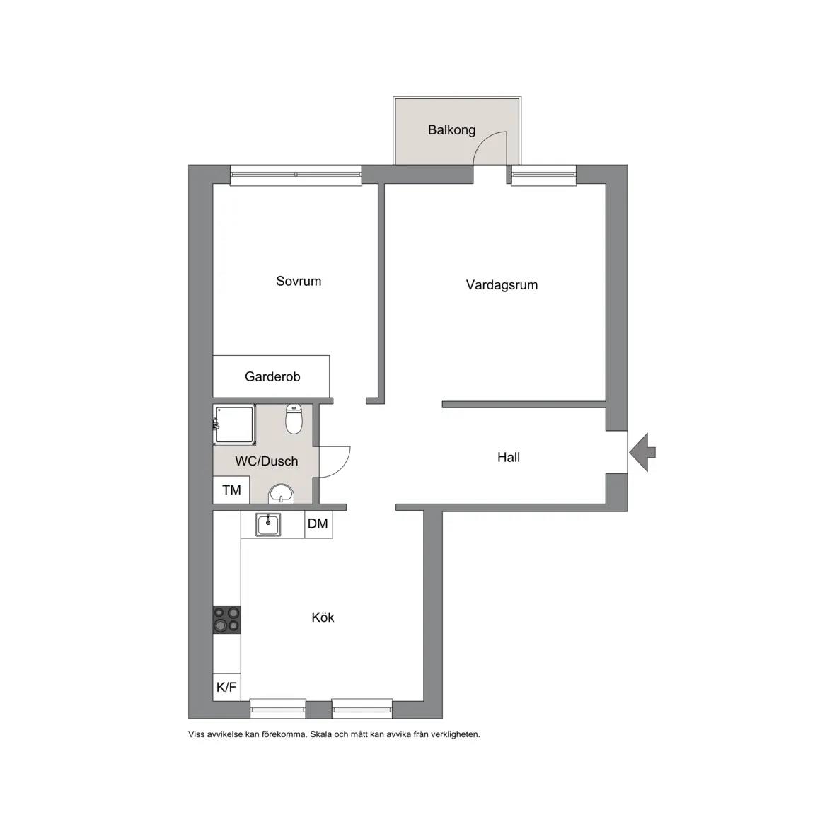 Floor plan for Skulptörvägen 6