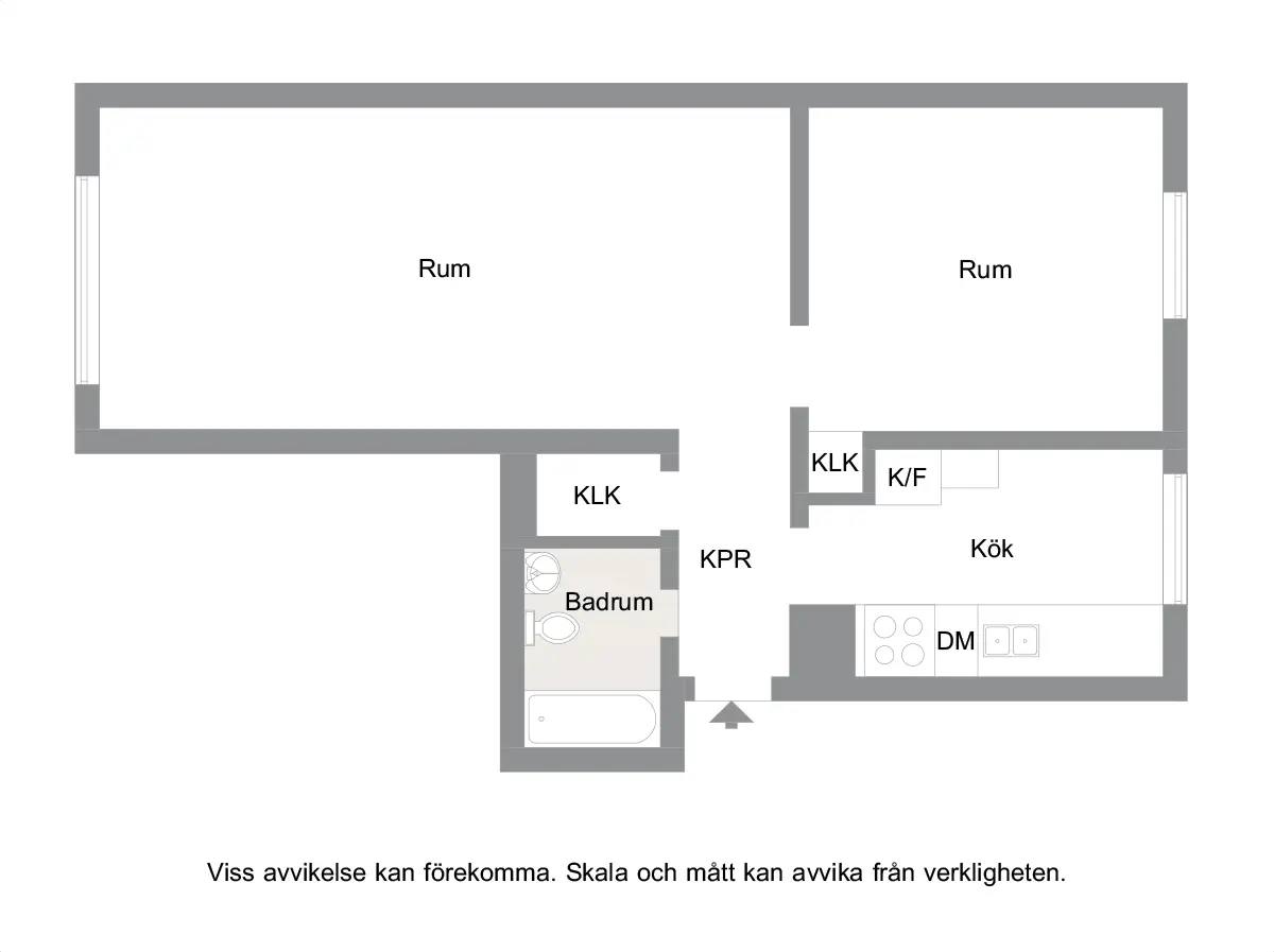 Floor plan for Bodekullsgatan 37a