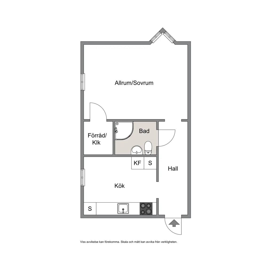 Floor plan for Föreningsgatan 38A