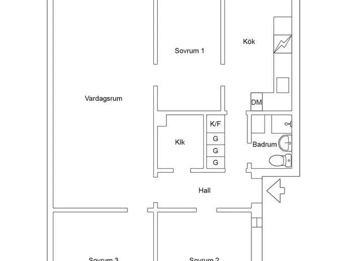 Planritning för Sofiaparken 3B