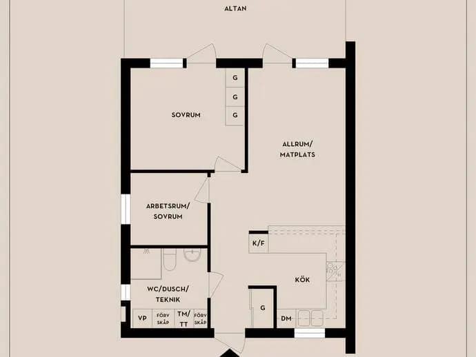 Floor plan for Klavebacken 19A