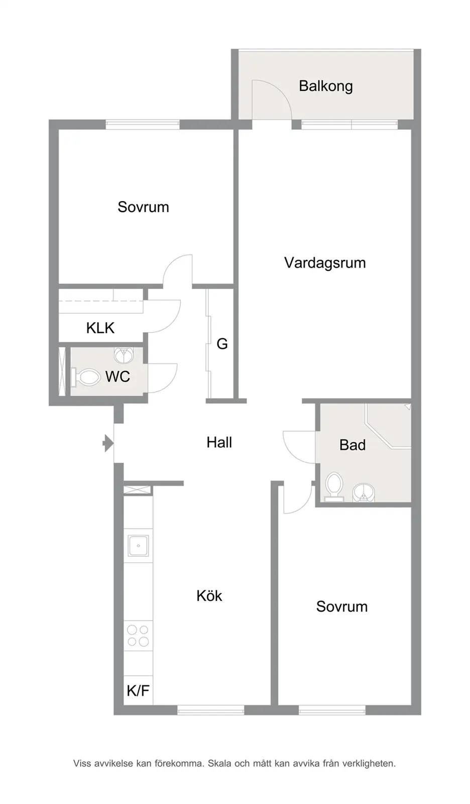 Planritning för Högalidsvägen 38B