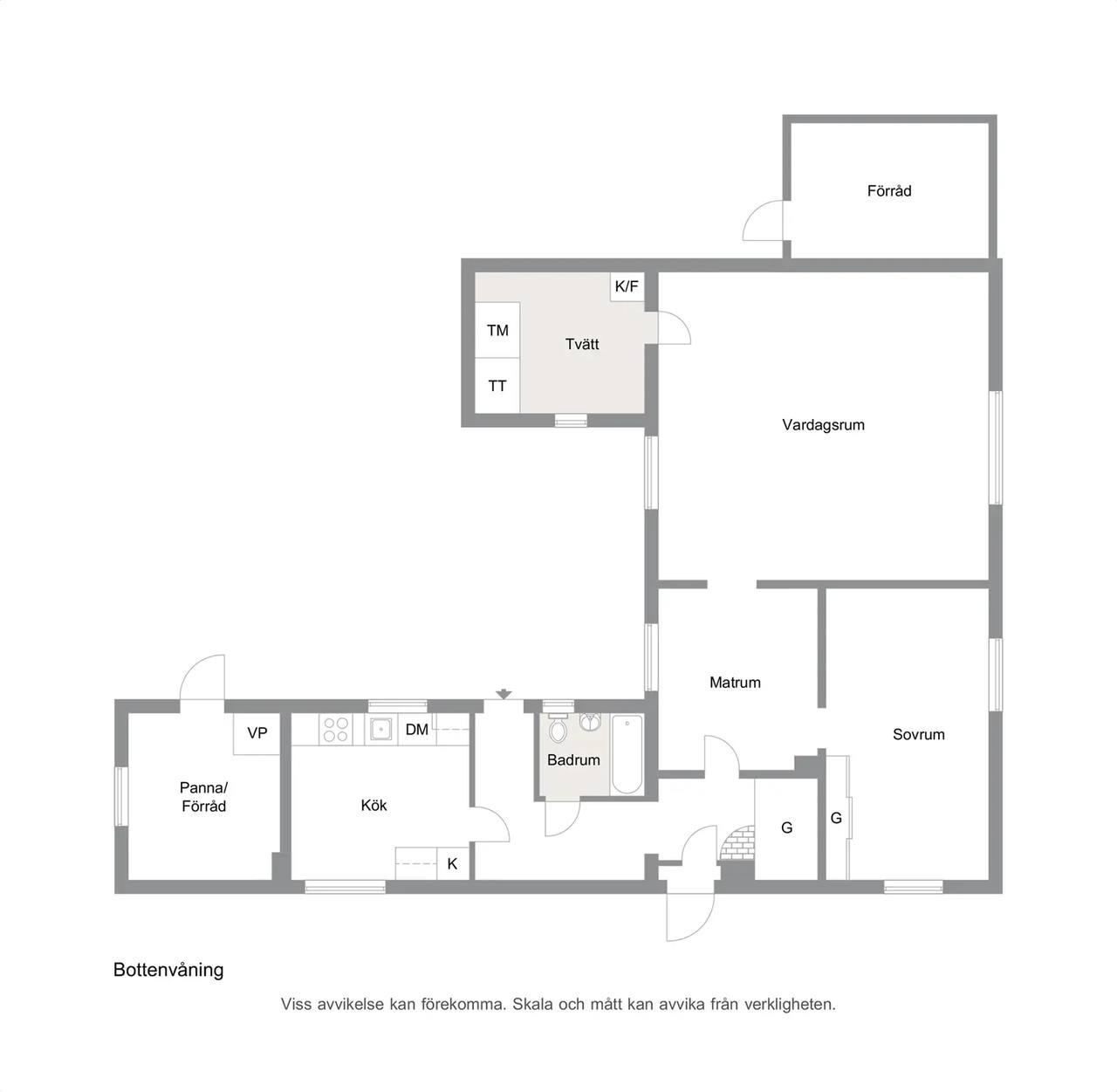 Floor plan for Östra Förstadsgatan 270
