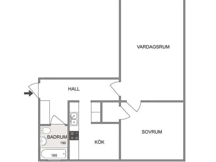 Floor plan for Sjösavägen 15
