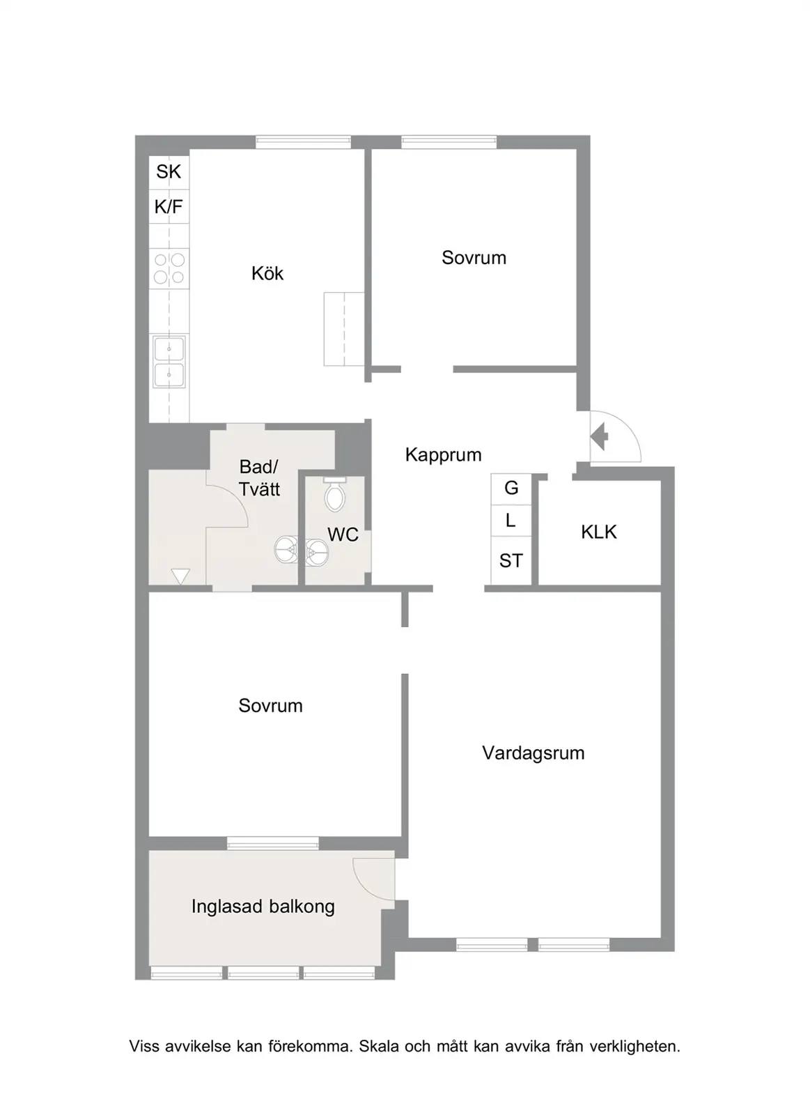 Floor plan for Klörupsvägen 37A