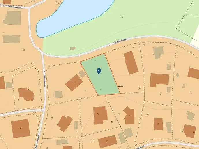 Planritning för Landsnoravägen 92