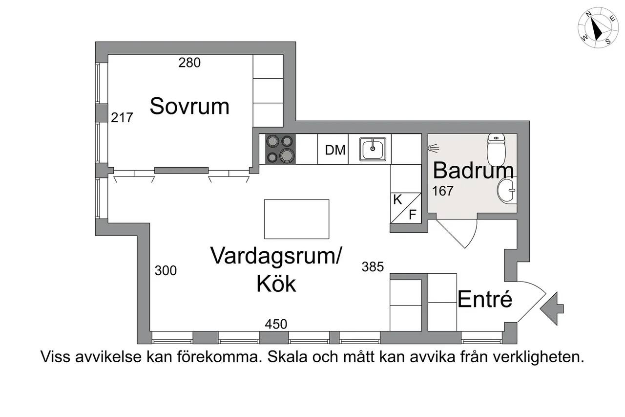Floor plan for Bodalsvägen 2A, vån 3 av 3