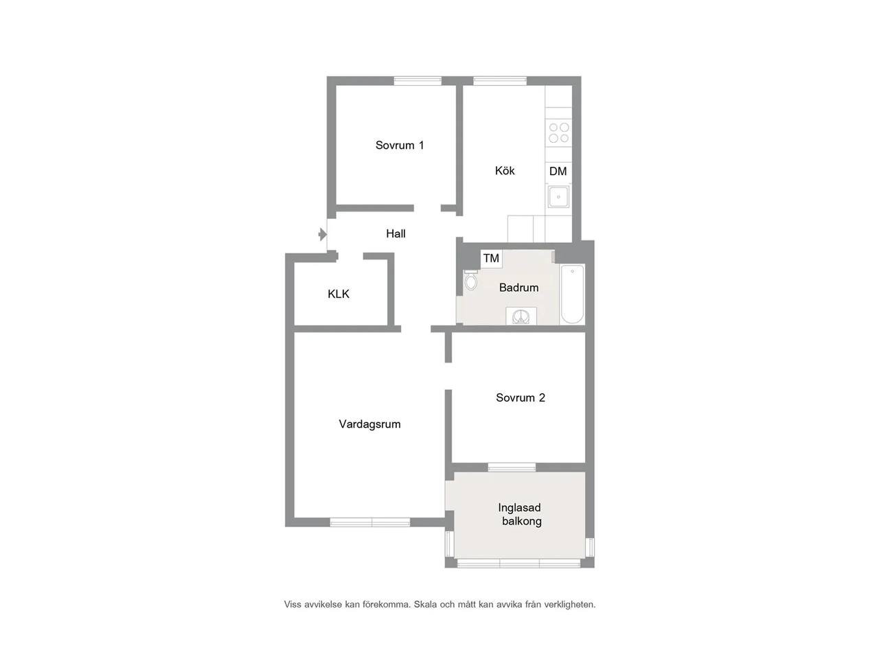 Floor plan for Klörupsvägen 31E