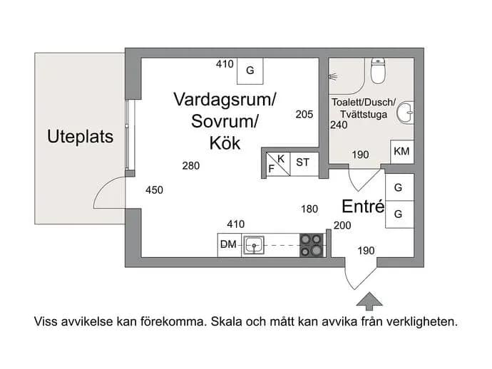 Floor plan for Eleonoragatan 15