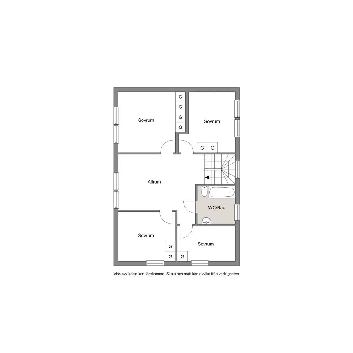 Floor plan for Smårisvägen 6b