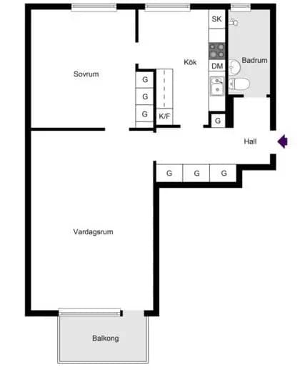 Planritning för Doktor Widerströms Gata 32