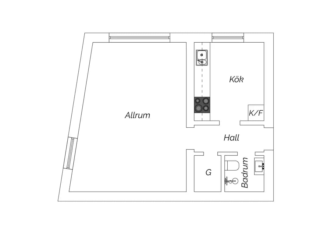 Floor plan for Övre Olskroksgatan 28
