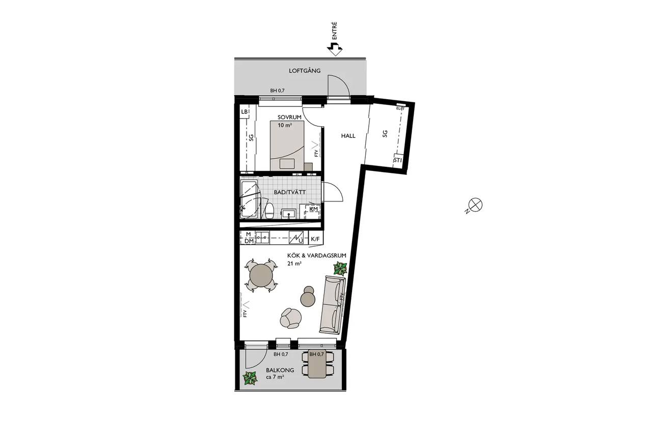 Floor plan for Bratteråsgatan