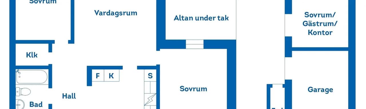 Floor plan for Lövlundsvägen 53B