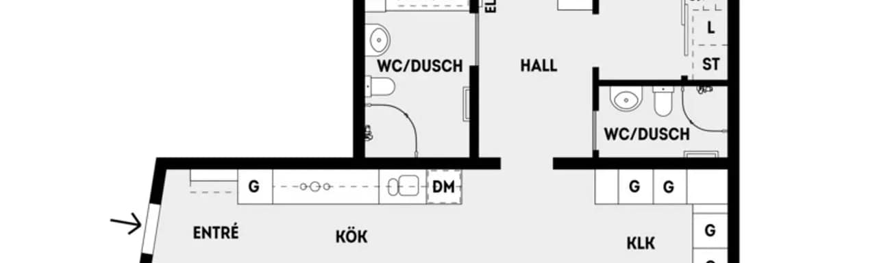 Floor plan for Boulevarden 91