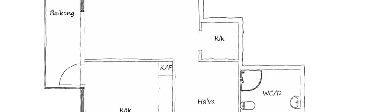 Planritning för Frodegatan 13A
