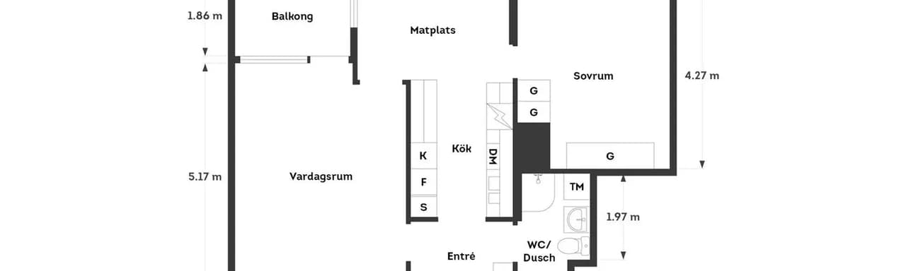 Floor plan for Övralidsgatan 25