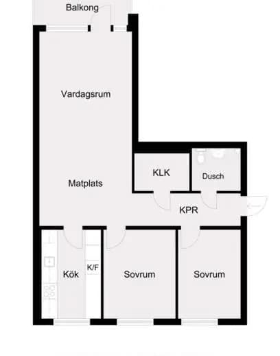 Planritning för Trädgårdsvägen 13