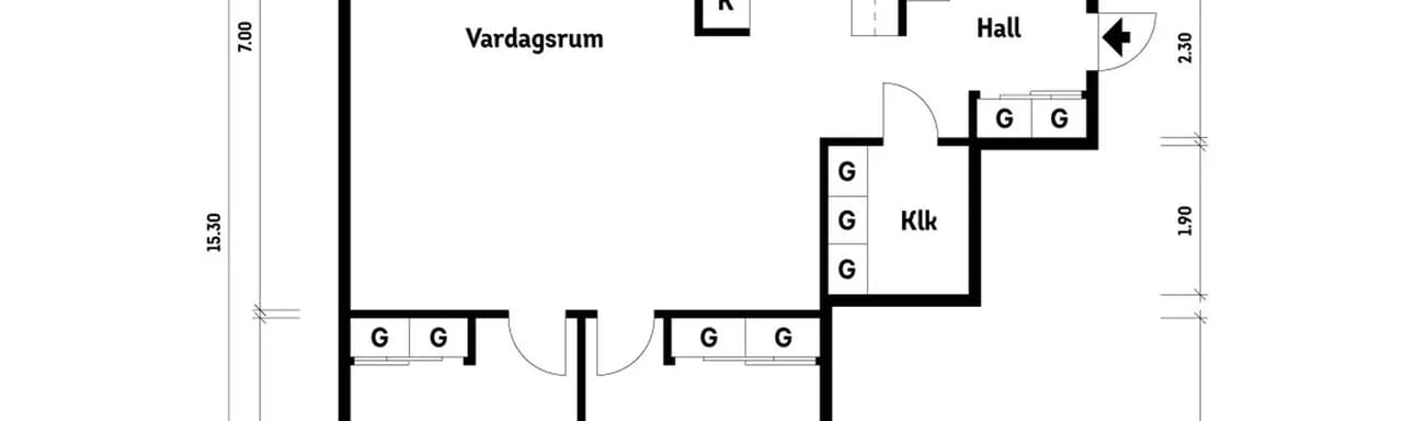Floor plan for Ingeborg Hammarskjölds Gata 58