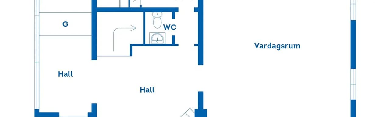 Floor plan for Djurgårdsvägen 17