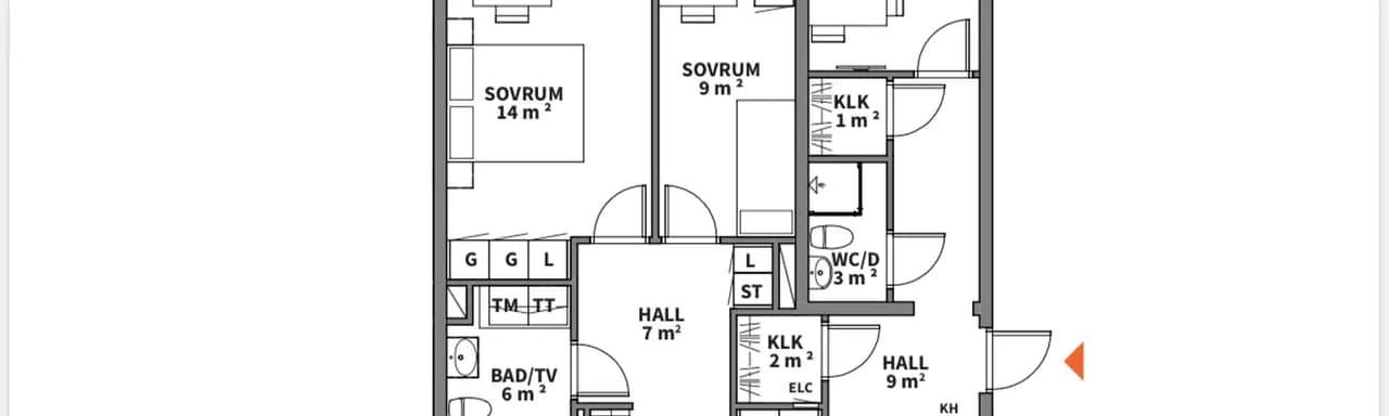 Planritning för Optimusvägen 6B