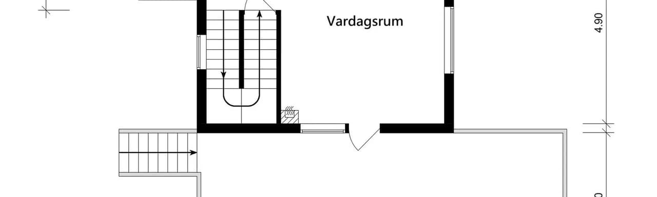 Floor plan for Bergums prästgårdsväg 52
