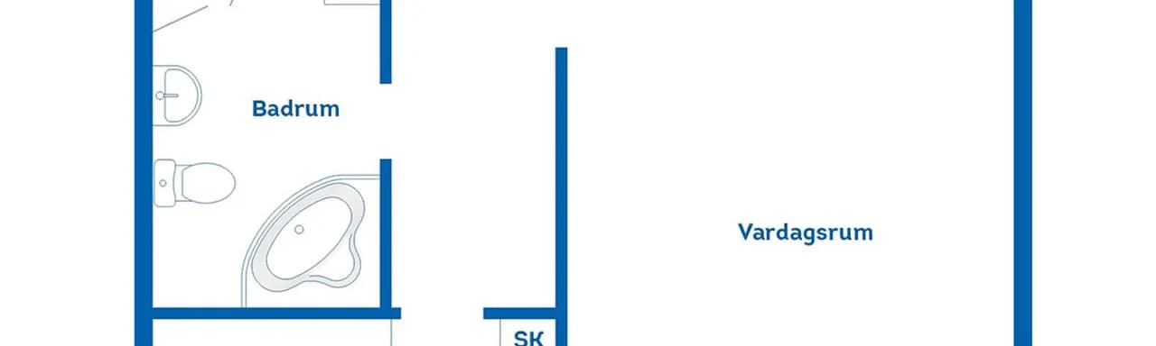 Floor plan for Tomtebogatan 6B