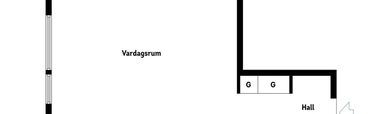 Planritning för Riggargatan 2F