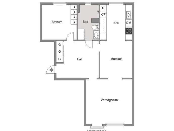 Planritning för Ekenkällsgatan 8