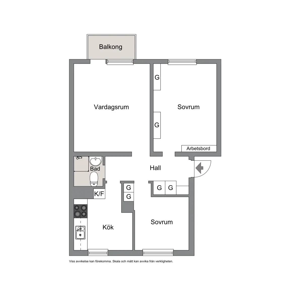 Floor plan for Dansbanevägen 28
