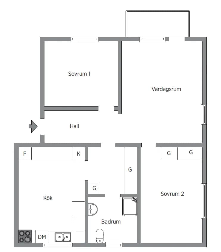Planritning för Vittangigatan 51