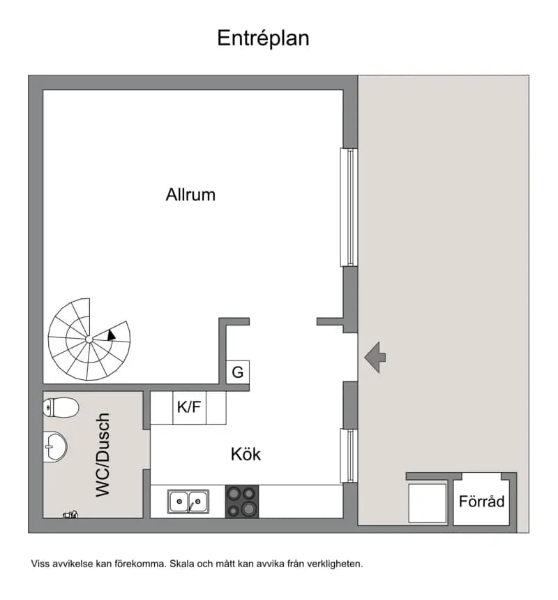 Floor plan for Allévägen 4L