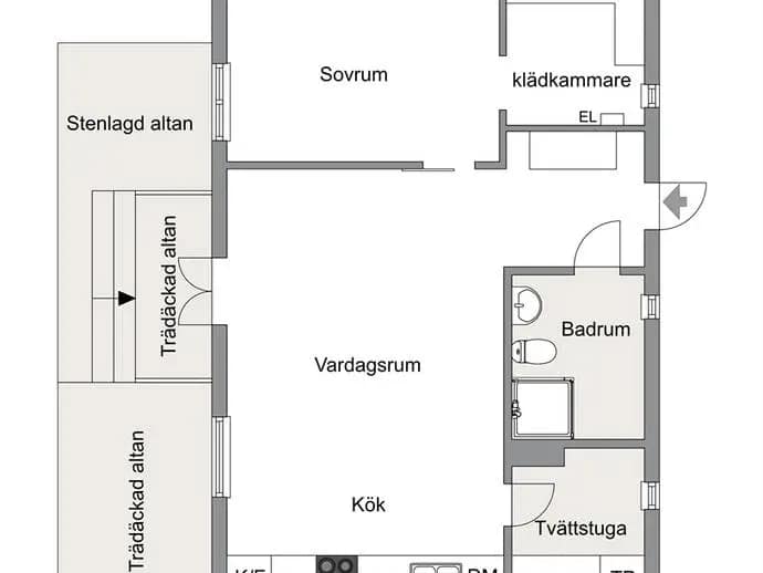 Planritning för Korpstigen 10 A