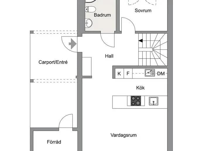 Floor plan for Vikingavägen 1