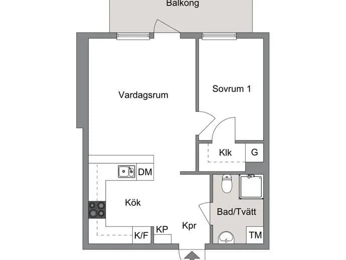Planritning för Turebergs allé 19