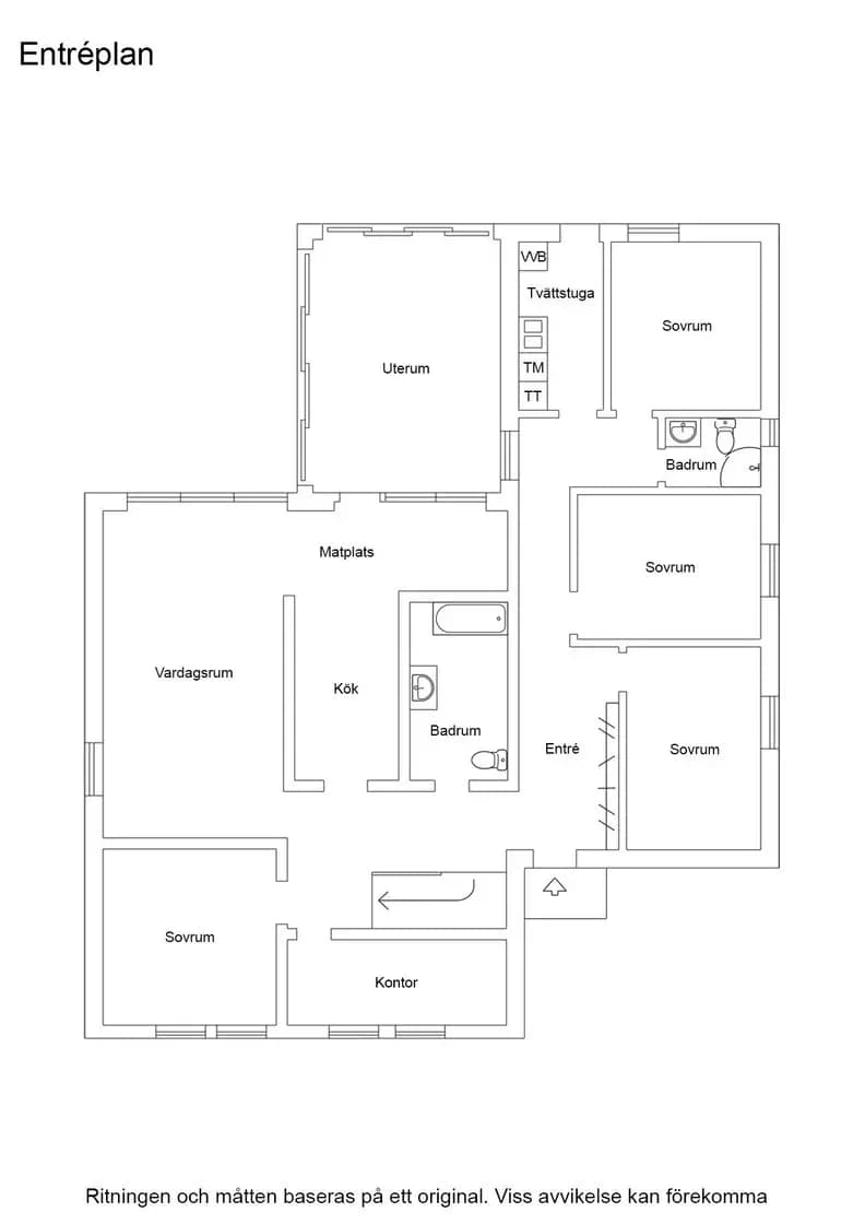 Floor plan for Nyponvägen 10