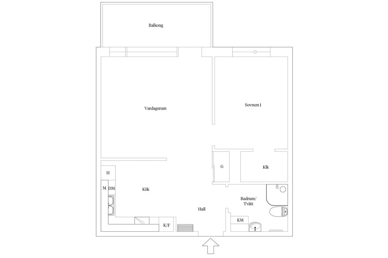 Floor plan for Norra Fjädermolnsgatan 36