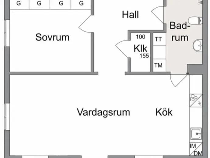 Planritning för Kolonivägen 34